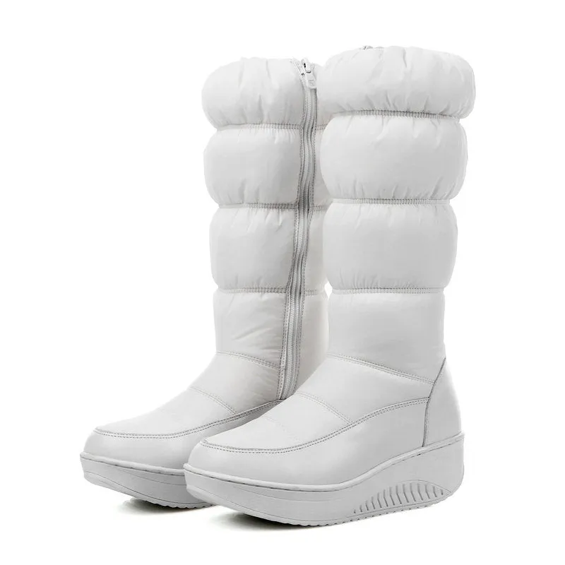 Autumn And Winter Muffin Bottomed Middle Tube Snow Boots
