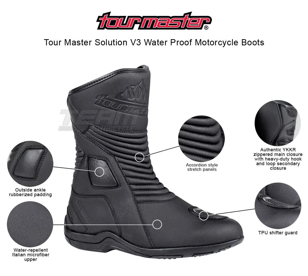 Tour Master Solution V3 Water Proof Motorcycle Boots